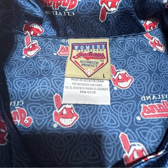 Cleveland Indians Pajamas Womens Large Chief Wahoo Matching Set Loungewear MLB - Picture 4 of 5